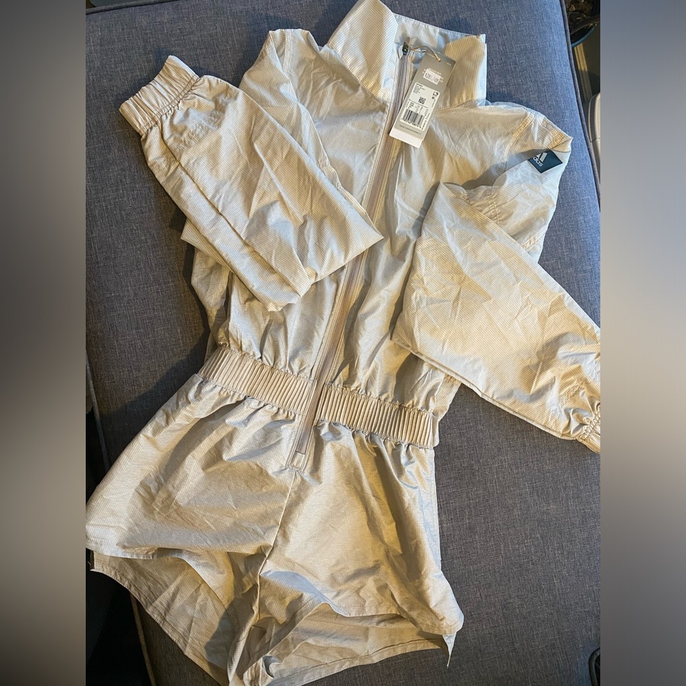 Adidas Women's Best of Adidas Running Jacket/Romper, HP2001, Vapour Grey (NEW)